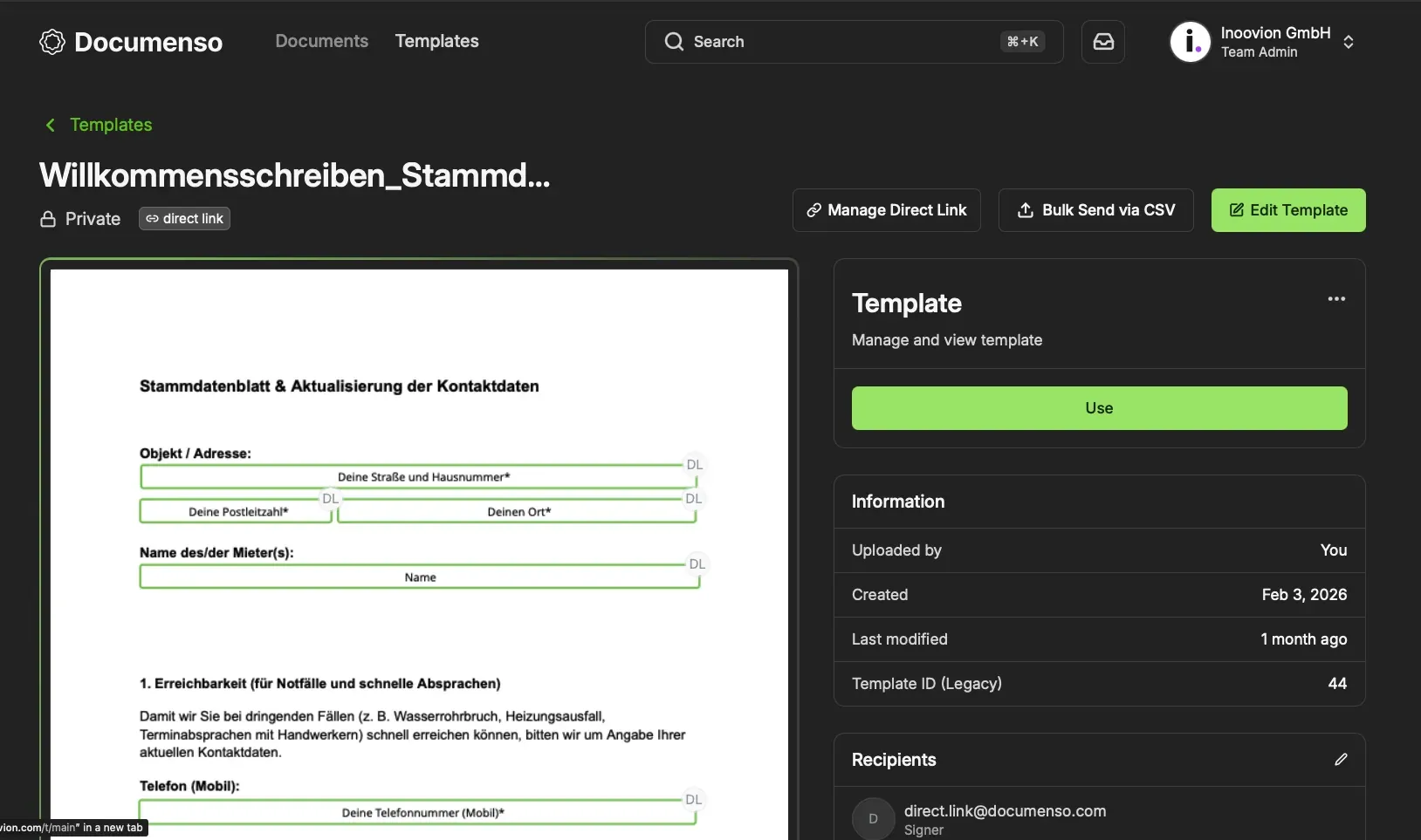 Documenso für digitale Unterschriften und strukturierte Freigaben in der Hausverwaltung